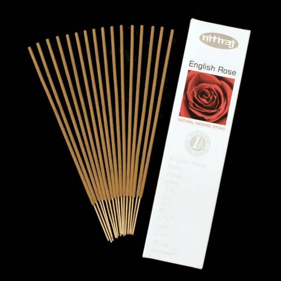 English Rose Incense Sticks - Nitiraj Platinum (Slow Burn)