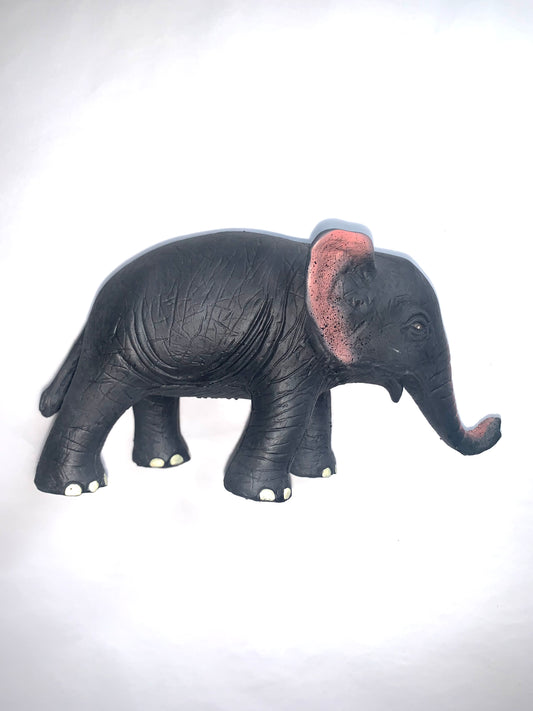 Natural Rubber Toy Elephant - Medium No Tusks
