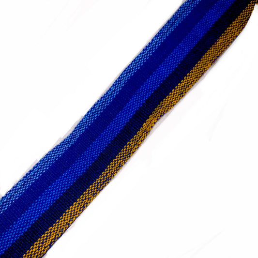 Yoga Mat Strap - Handloom Fabric - blue stripe